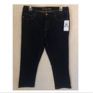 NWT Michael Kors Crop Blue Jeans Pants Size 8